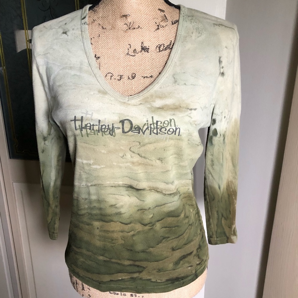 Harley Davidson 3/4 Sleeve Womens Shirt